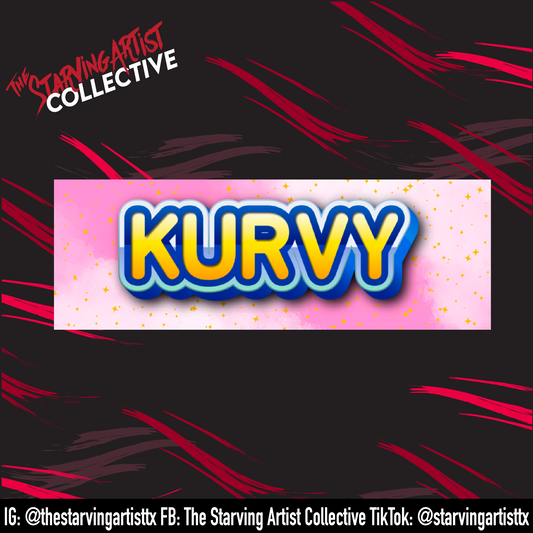 Kurvy Vinyl Sticker | Vinyl Slap Sticker