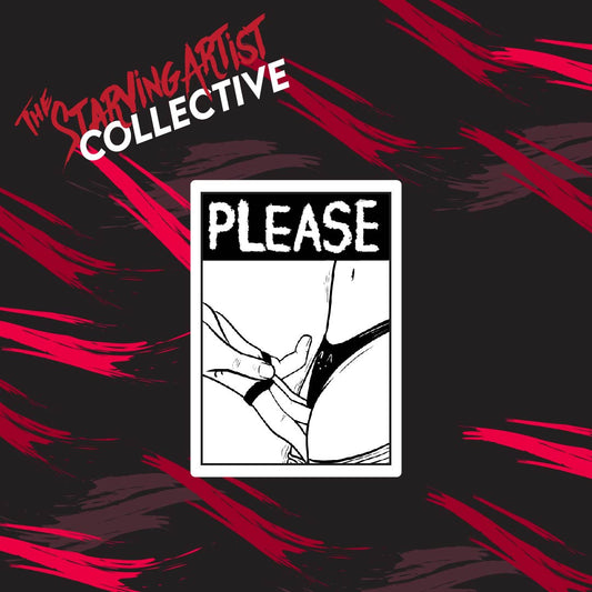 Please Sticker | Vinyl Rectangle Sticker